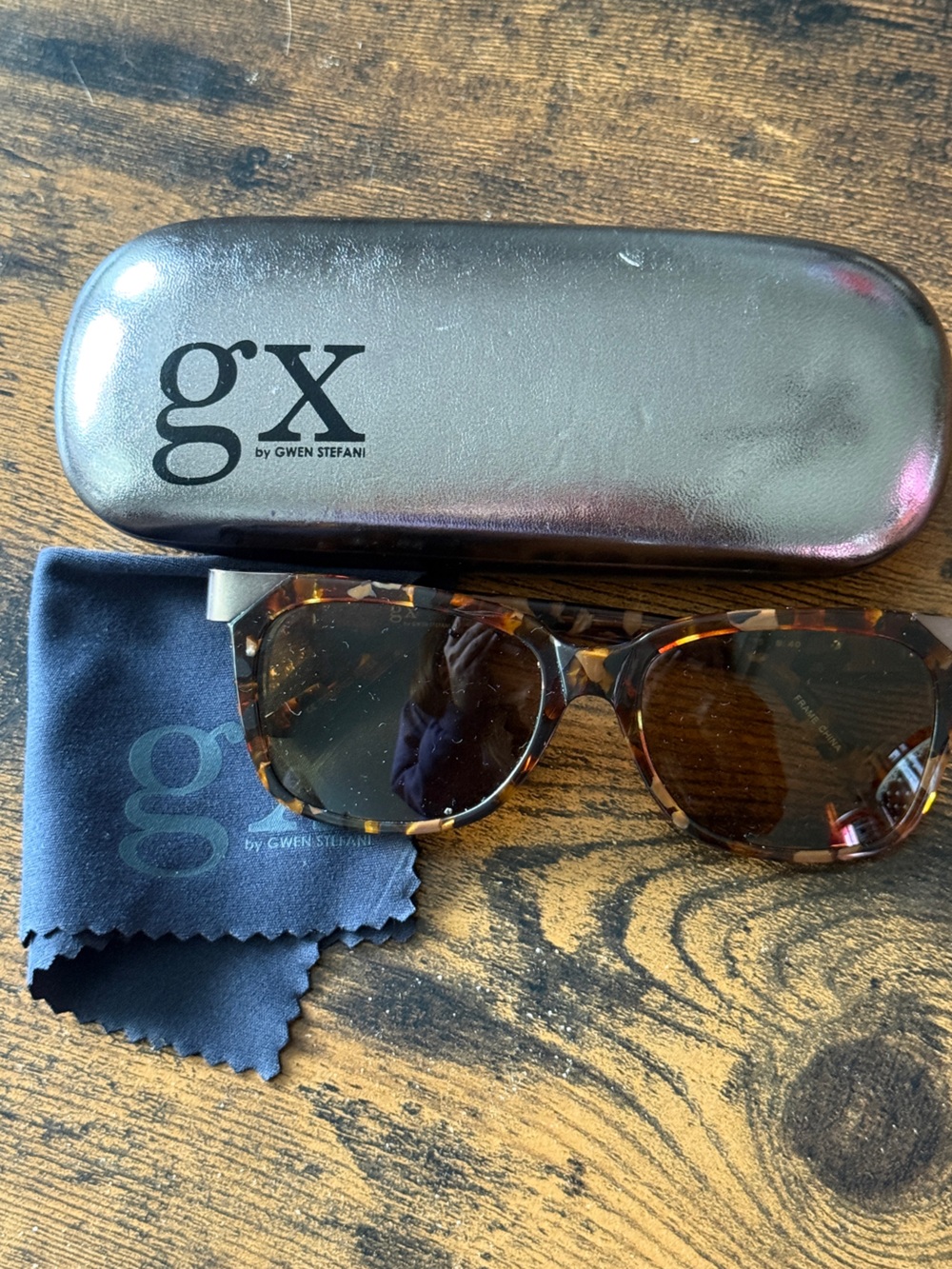 GX by Gwen Stefani Tortoise Frame Sunglasses with Brown Lenses